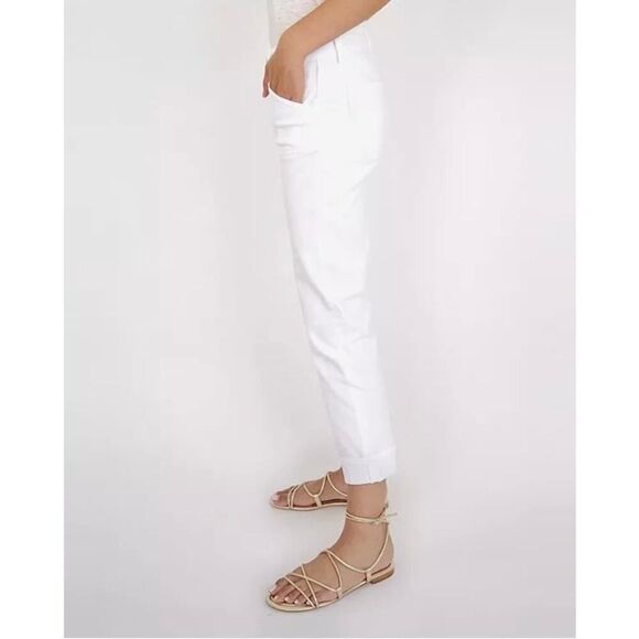 NWT Paige Brigitte Fashion Patch Pocket Crisp White Jeans - Size: 27 - Picture 9 of 13